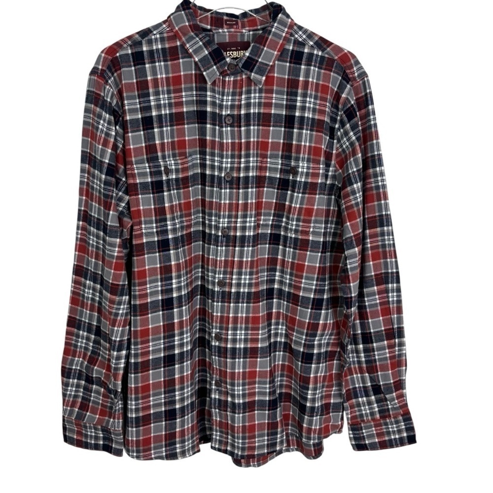 Alesbury NWOT Plaid Button-Up Flannel Collared Shirt Regular Fit Long Sleeve L